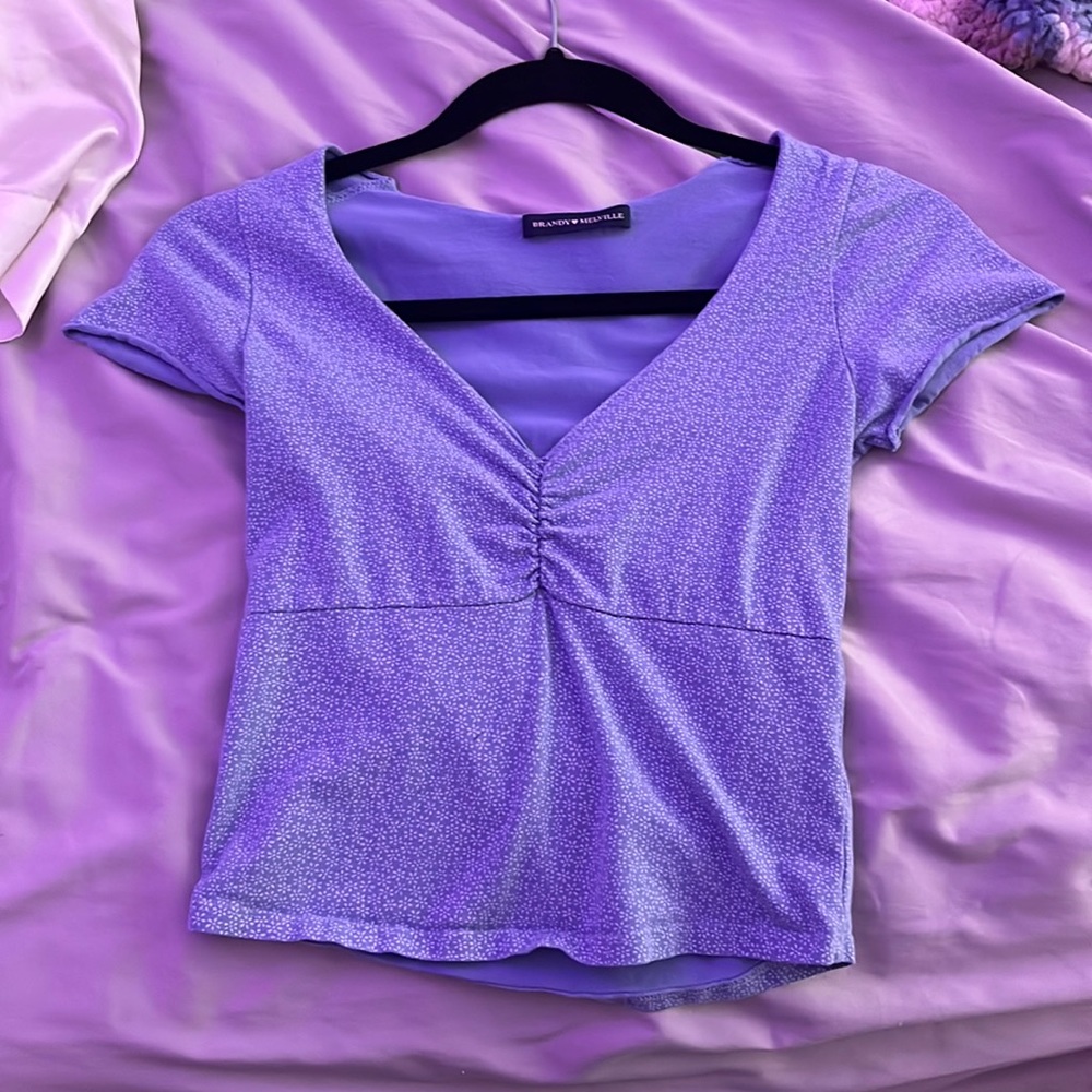 Brandy purple floral top